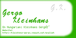 gergo kleinhans business card